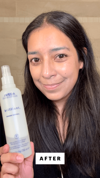 Foresto after applying the Aveda Brilliant Damage Control