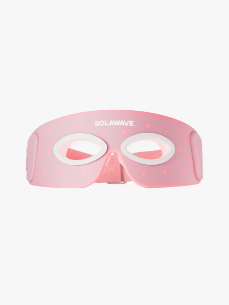 Solawave Red Light Therapy Mask for Eyes in branded component on a light gray background